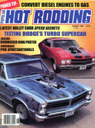 POPULAR HOT RODDING 1984 AUG - MOTION SHARK, TURBO COLT